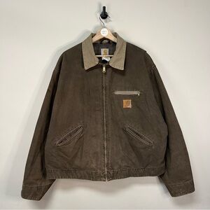 Carhartt Brown Jacket with Tan Collar